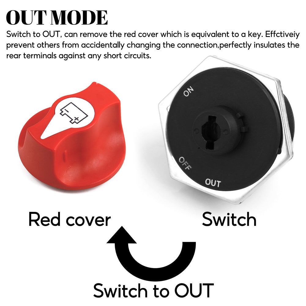 100Amp Car Battery Rotary Switch Disconnect - Electromann SA