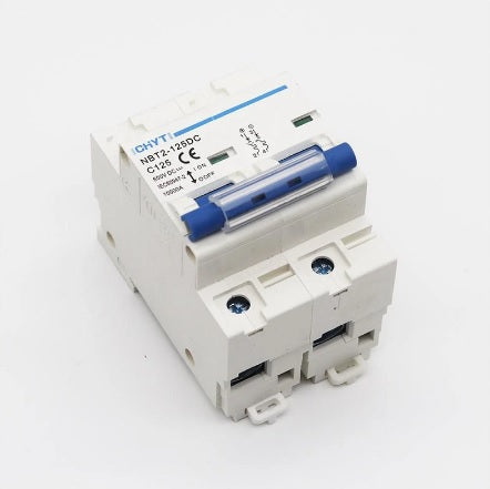 2Pole 125A DC 600V Circuit Breaker for Solar PV Systems - Reliable Protection for Solar Power Installations - Electromann SA