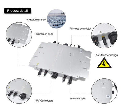 600W MPPT Micro Grid Tie Solar Pure Sine Inverter - Electromann SA