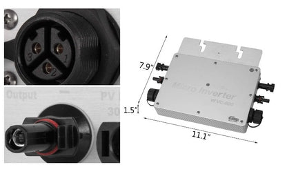 600W MPPT Micro Grid Tie Solar Pure Sine Inverter - Electromann SA