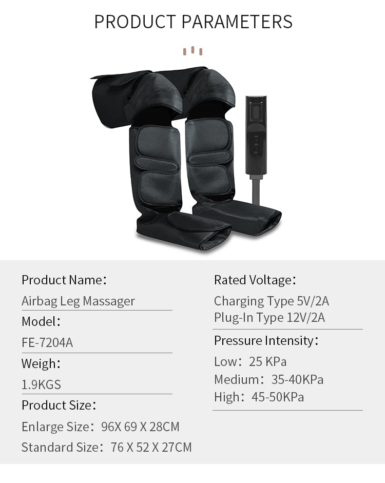 Air Pressure Leg Massager - Promote Blood Circulation and Relieve Leg Fatigue - Electromann SA