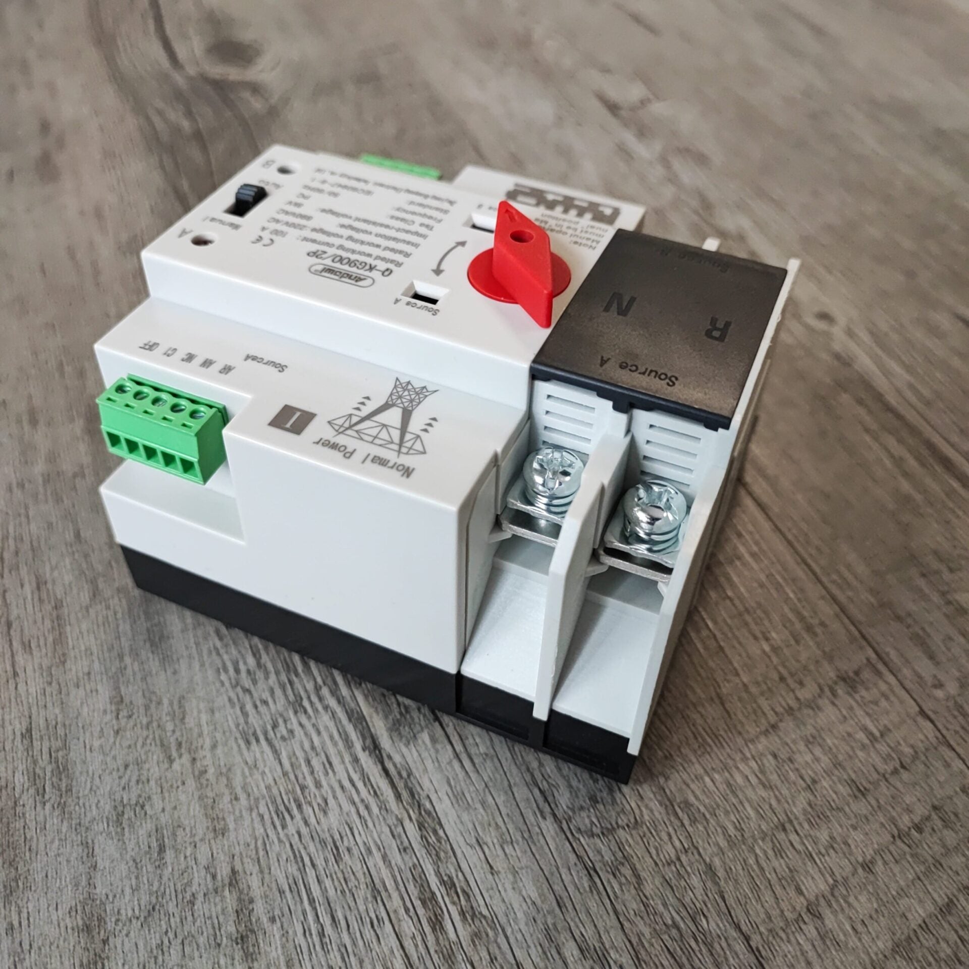 Andowl Q-KG900 Din Rail 100Amp 2 Pole AC220v Automatic Changeover Switch - Electromann SA