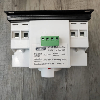 ANDOWL Q-KG630 63Amp 2 Pole AC220v Automatic Changeover Switch - Reliable and Efficient Power Transfer - Electromann SA