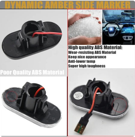 Smart Sequential Flashing LED Turn Signal Side Marker Light for Renault - Electromann SA