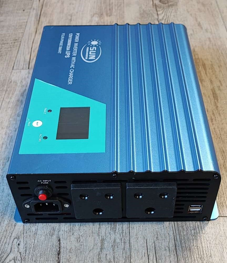 SUN S-4015 1500Watt 12v DC to 220v AC Sine Wave Inverter/Charger - Reliable Power Solution for Household Appliances - Electromann SA