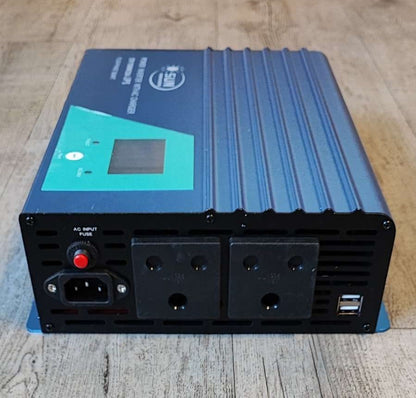 SUN S-4015 1500Watt 12v DC to 220v AC Sine Wave Inverter/Charger - Reliable Power Solution for Household Appliances - Electromann SA