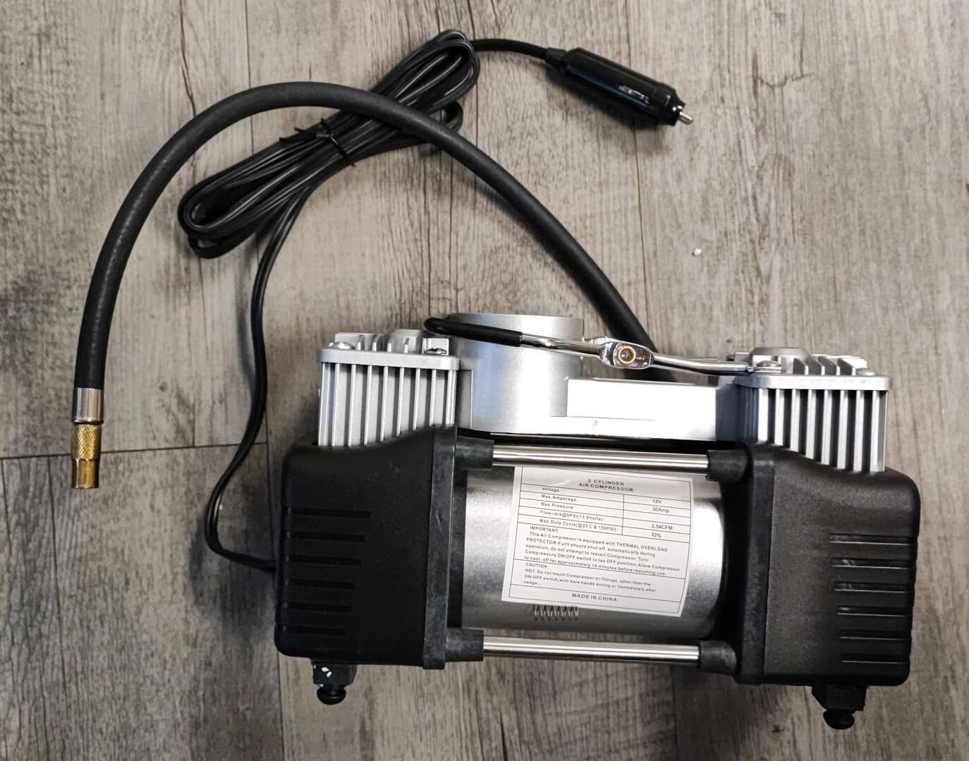 628 4X4 12VDC 100PSI 75Lit/Min Air Compressor - Fast and Efficient Inflation - Electromann SA