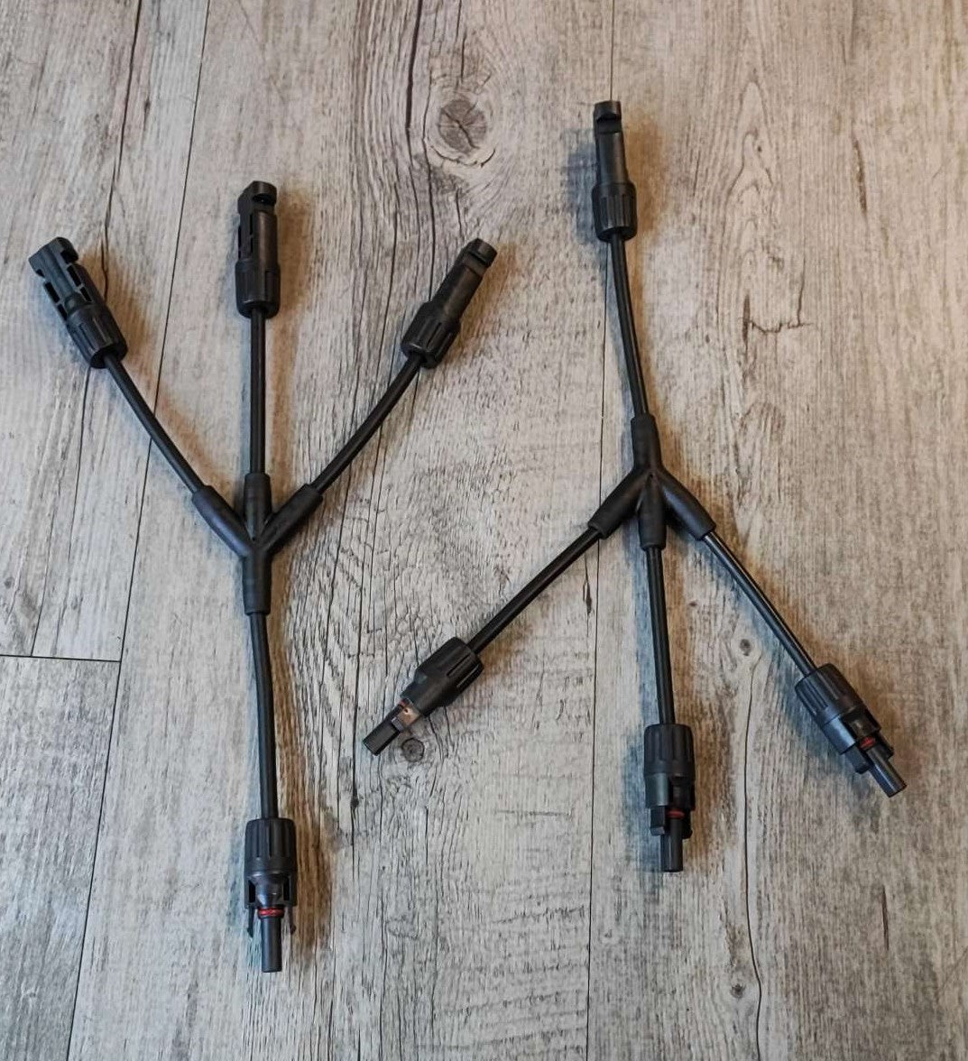 Expand Your Solar System with the 1 to 3 Solar Panel Y Connector and Splitter Set - Electromann SA