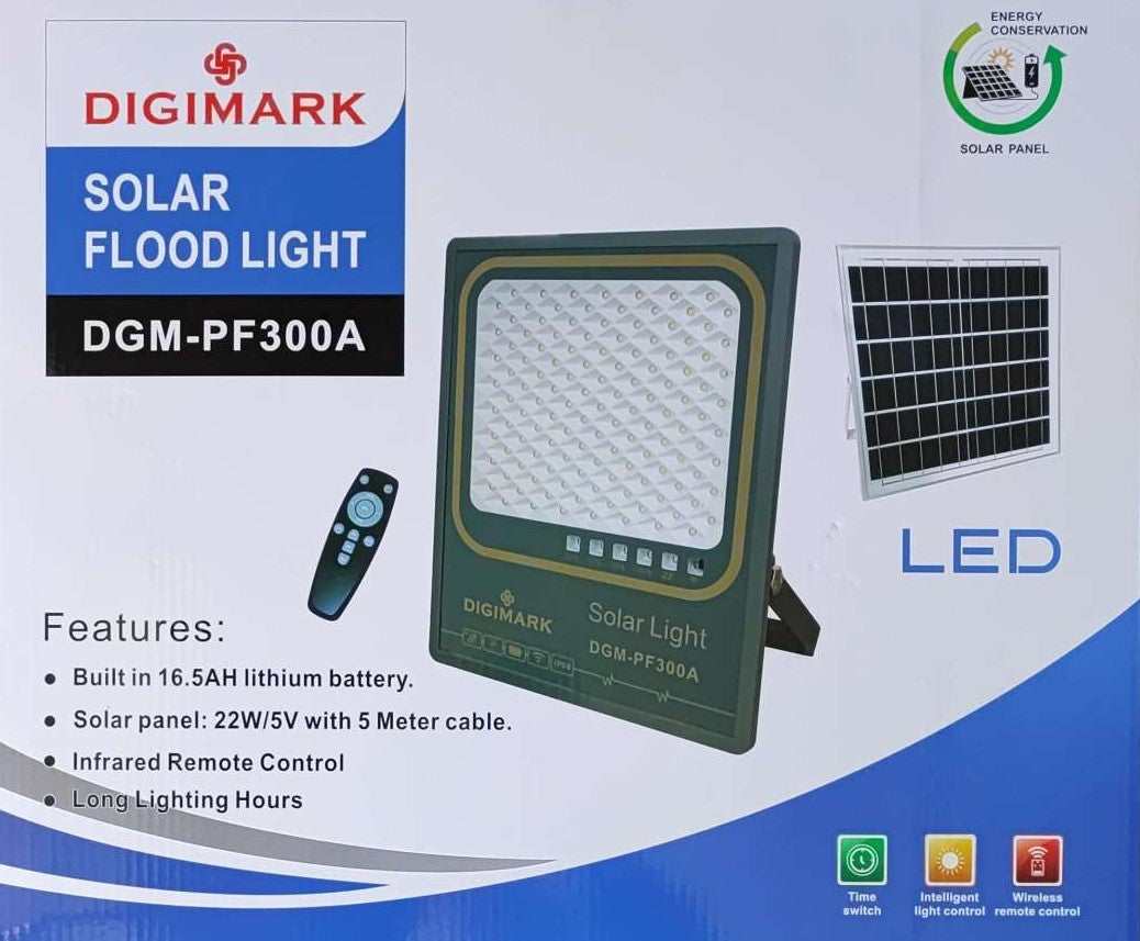 Digimark 200W Outdoor Solar Lithium Floodlight - Powerful and Eco-Friendly Lighting Solution - Electromann SA