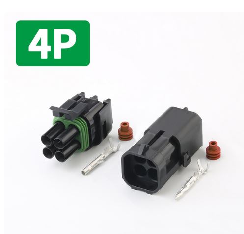 Durable and Waterproof 4 Pin High Current Automotive Electrical Connector - Electromann SA