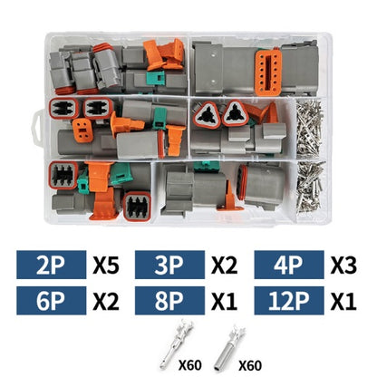 Buy the 134pc Waterproof Deutsch Type Electrical Connector Set for Secure and Reliable Connections - Electromann SA