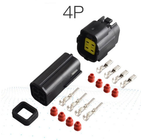 Waterproof Electrical Connector Plug Set – 4Pin Waterproof Plug for Outdoor Lighting, Marine Electronics, Automotive Wiring - Electromann SA
