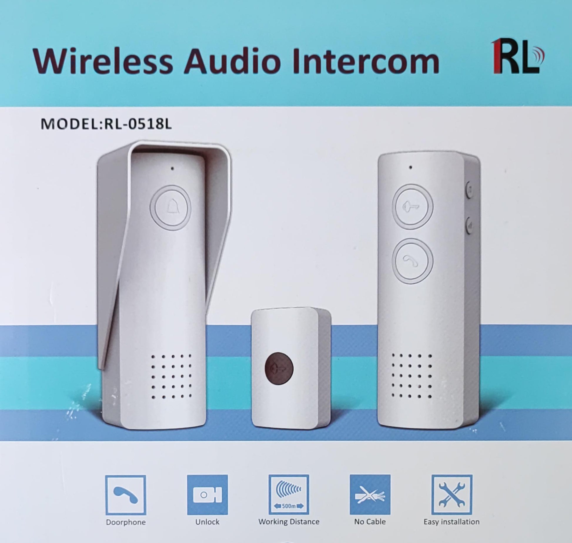 RL-0518L Wireless Audio Home and Office Intercom System: Clear and Reliable Communication Solution - Electromann SA