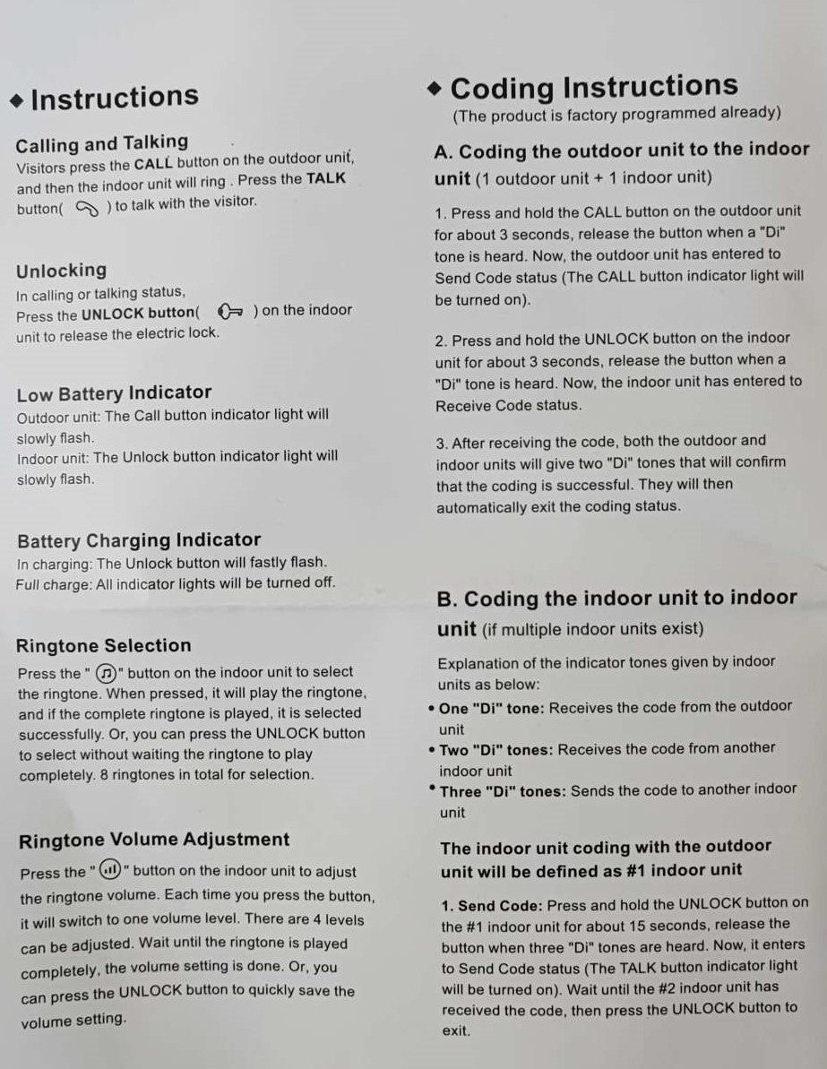 RL-0518L Wireless Audio Home and Office Intercom System: Clear and Reliable Communication Solution - Electromann SA