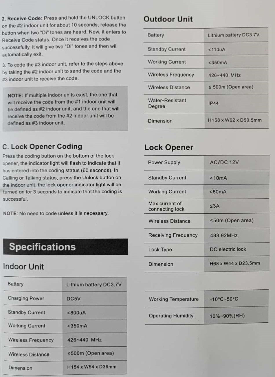 RL-0518L Wireless Audio Home and Office Intercom System: Clear and Reliable Communication Solution - Electromann SA