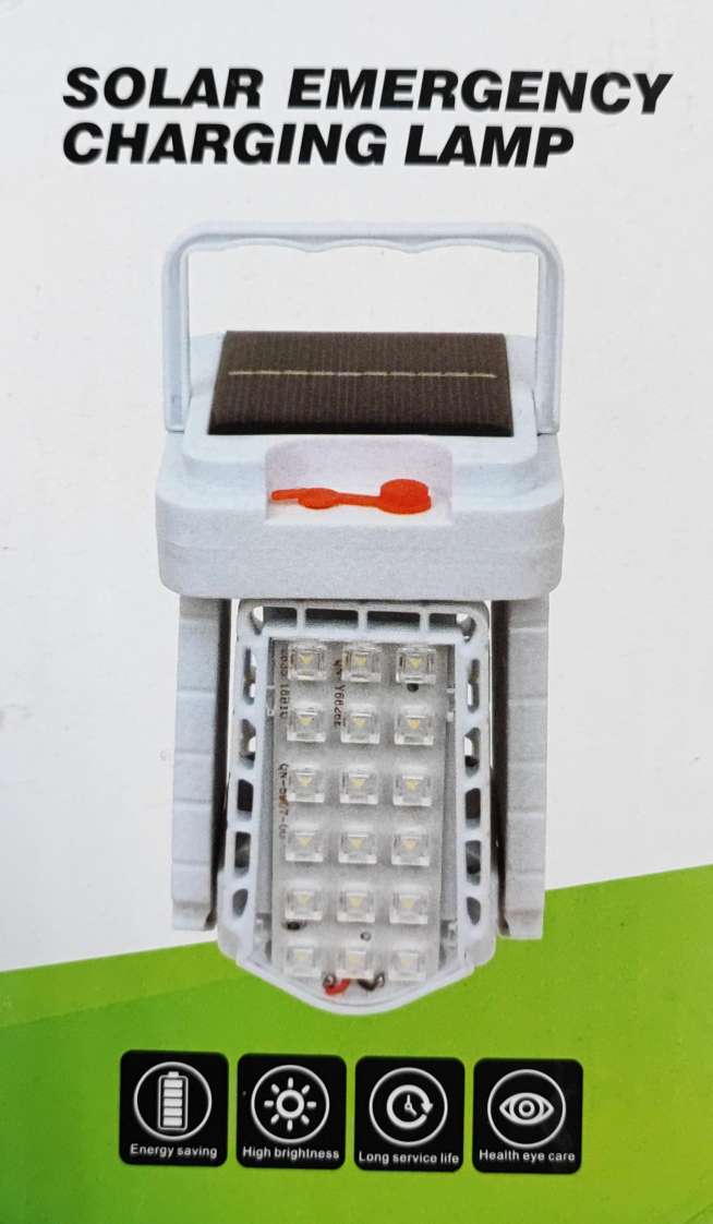Portable Solar Rechargeable Foldable 72 LED Chip Light - Electromann SA