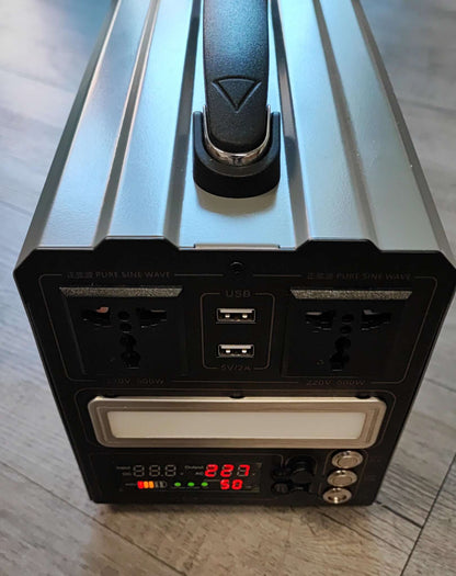 Portable Mobile Outdoor 500w 378wh Pure Sine DC to AC Power Box - Reliable Power Solution for Outdoor Adventures and Emergencies - Electromann SA