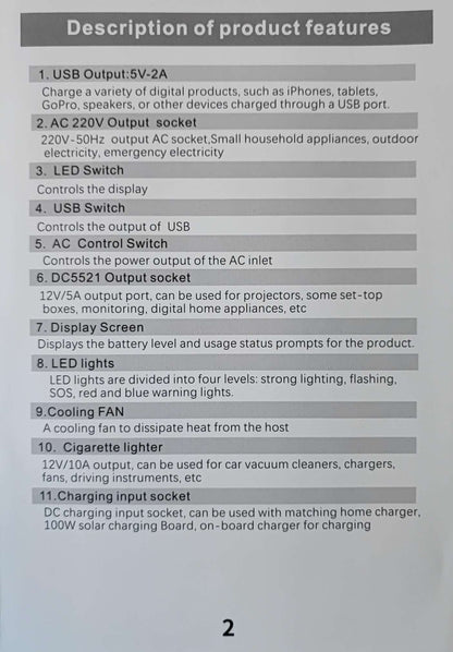 Portable Mobile Outdoor 500w 378wh Pure Sine DC to AC Power Box - Reliable Power Solution for Outdoor Adventures and Emergencies - Electromann SA