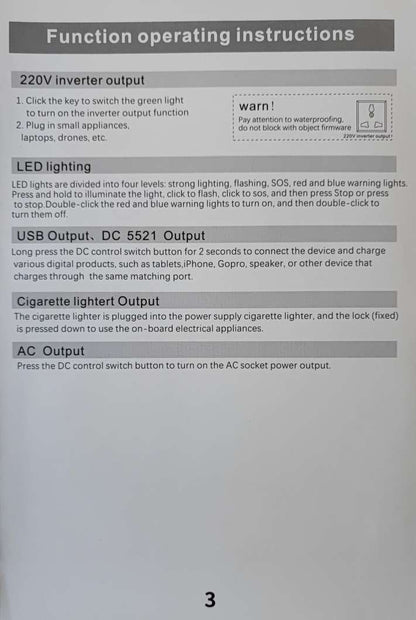 Portable Mobile Outdoor 500w 378wh Pure Sine DC to AC Power Box - Reliable Power Solution for Outdoor Adventures and Emergencies - Electromann SA