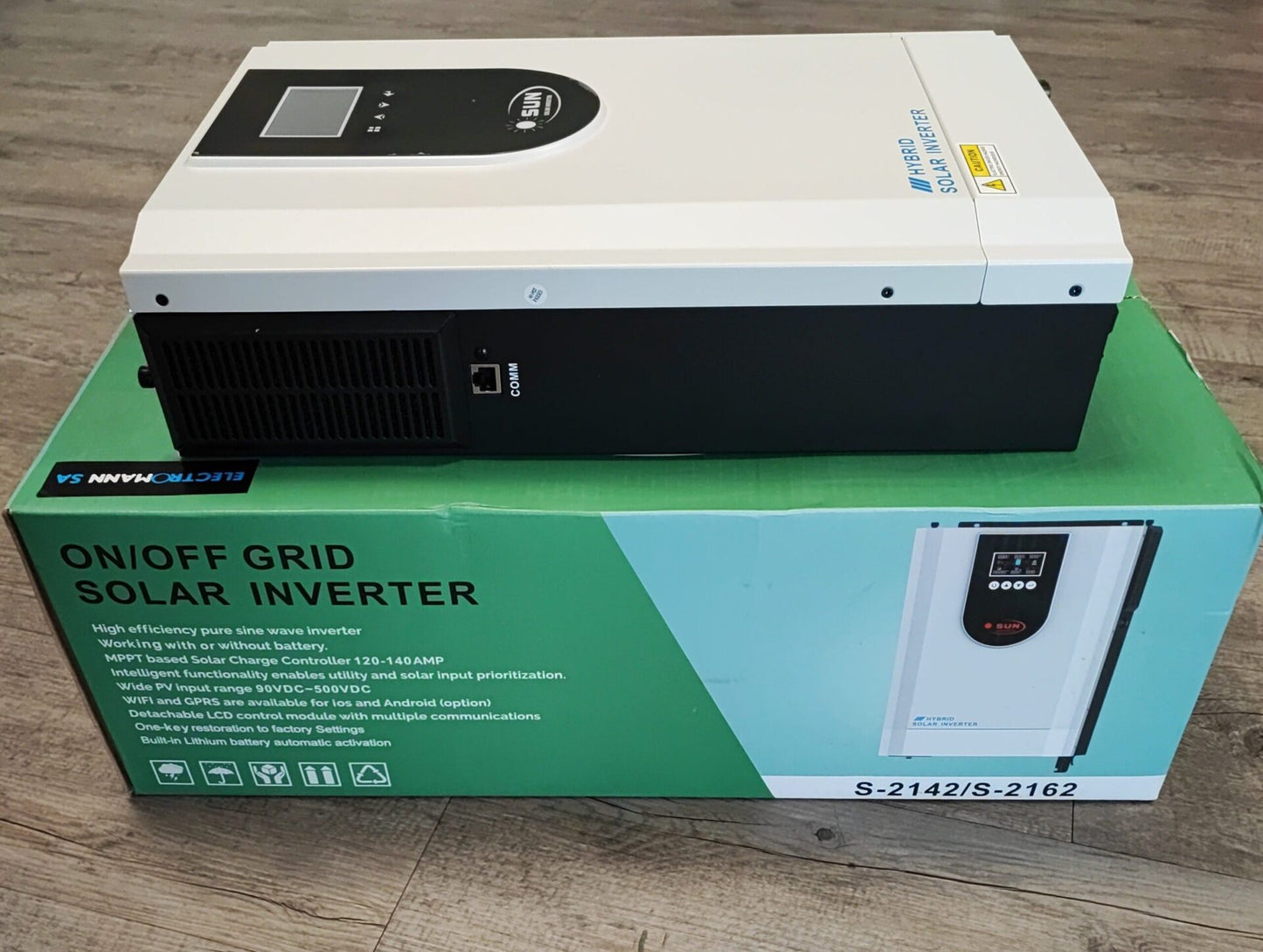 SUN 6.2KW Grid Tied 48v Pure Sine Wave Hybrid Solar Inverter - Efficient Solar Energy Conversion - Electromann SA