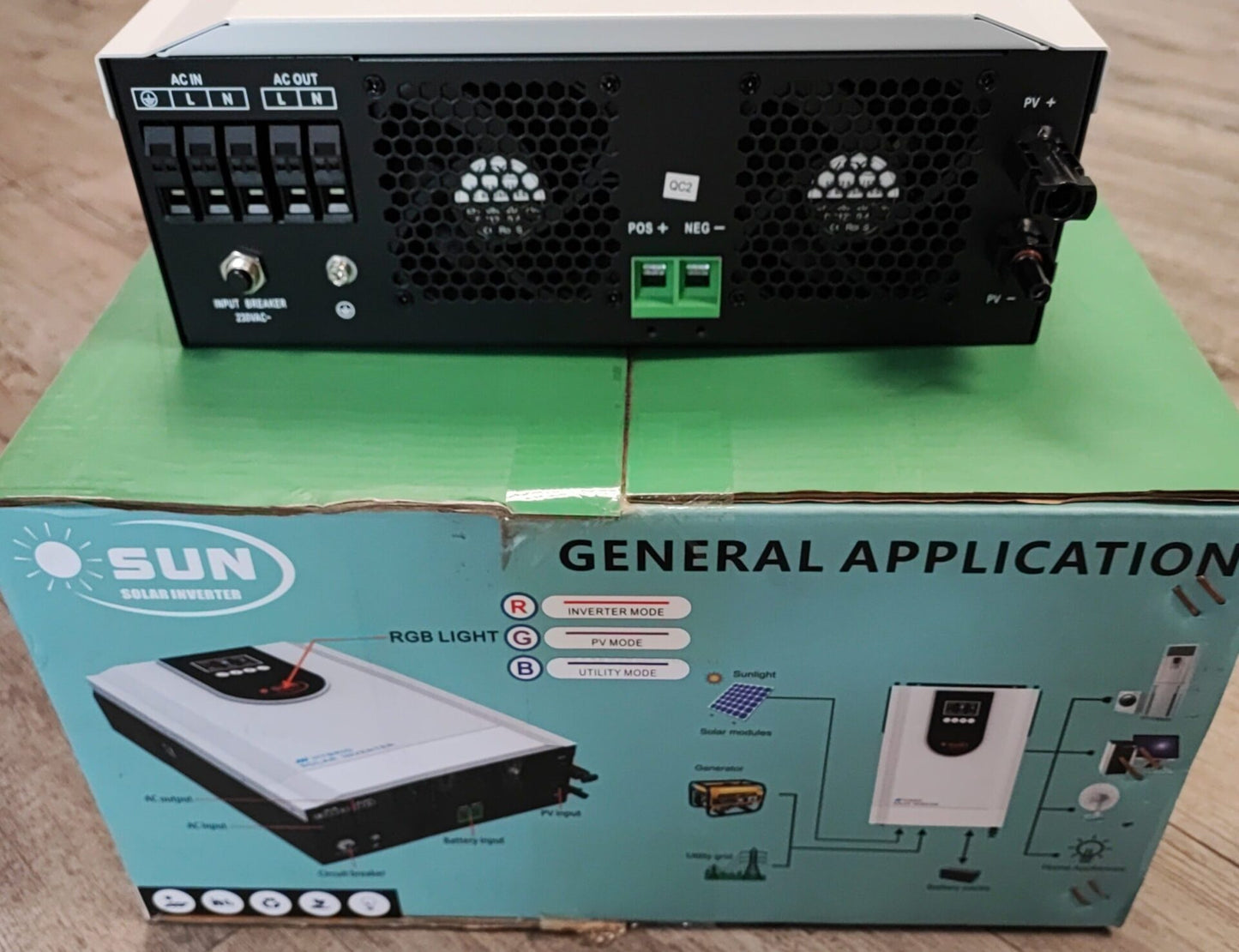 SUN 6.2KW Grid Tied 48v Pure Sine Wave Hybrid Solar Inverter - Efficient Solar Energy Conversion - Electromann SA