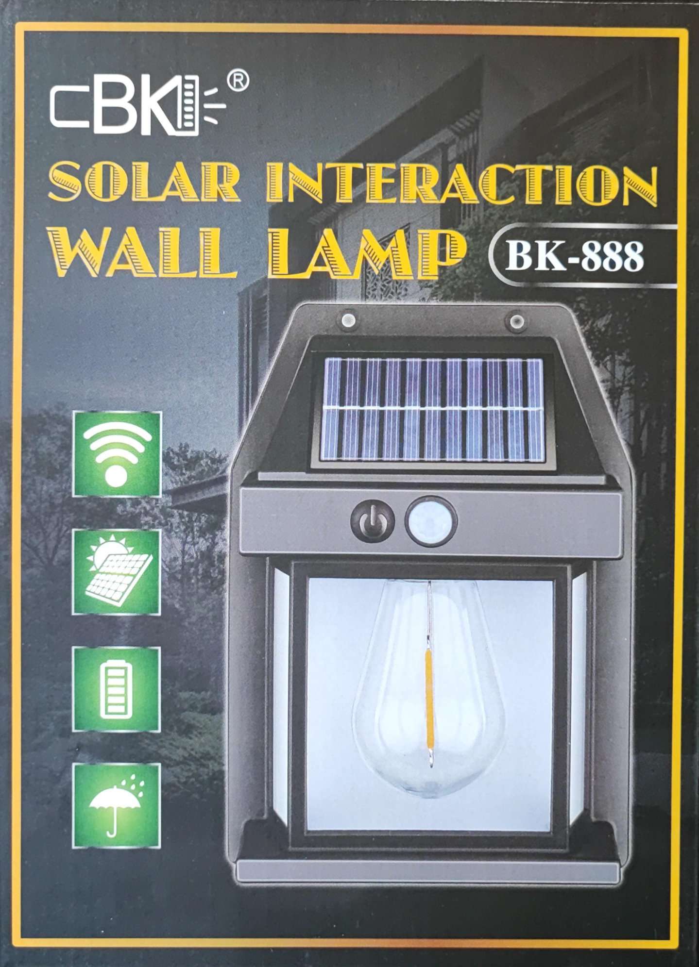 Solar Rechargeable Interaction Wall Lamp - Eco-Friendly and Interactive Lighting Solution - Electromann SA