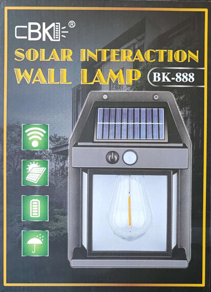 Solar Rechargeable Interaction Wall Lamp - Eco-Friendly and Interactive Lighting Solution - Electromann SA