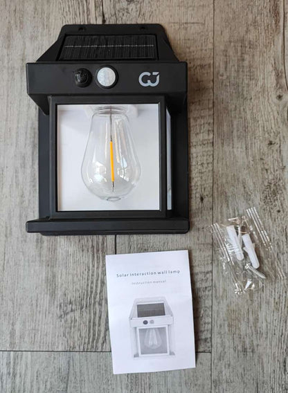 Solar Rechargeable Interaction Wall Lamp - Eco-Friendly and Interactive Lighting Solution - Electromann SA