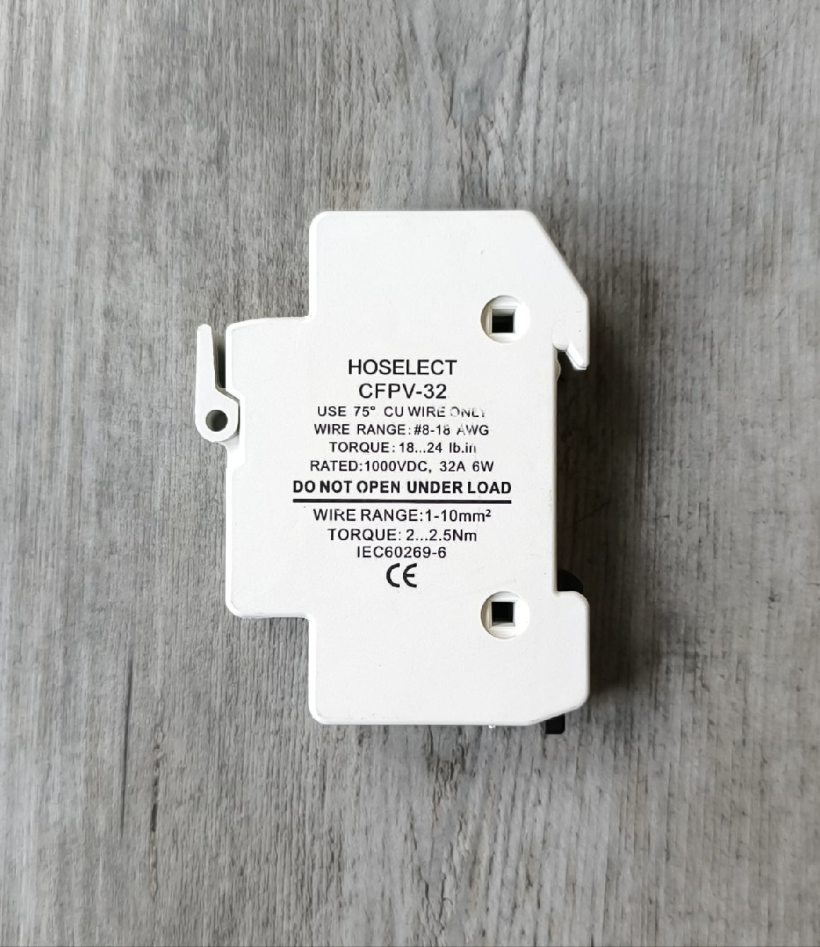 Hoselect 1000v 32 Amp Solar PV DC Fuse Holder - Reliable Overcurrent Protection - Electromann SA