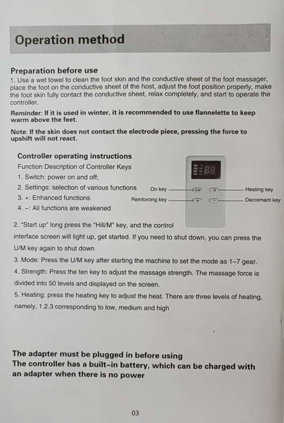 Intelligent Foldable Foot Massager - Portable and Intelligent Foot Massager for Relaxation and Pain Relief - Electromann SA