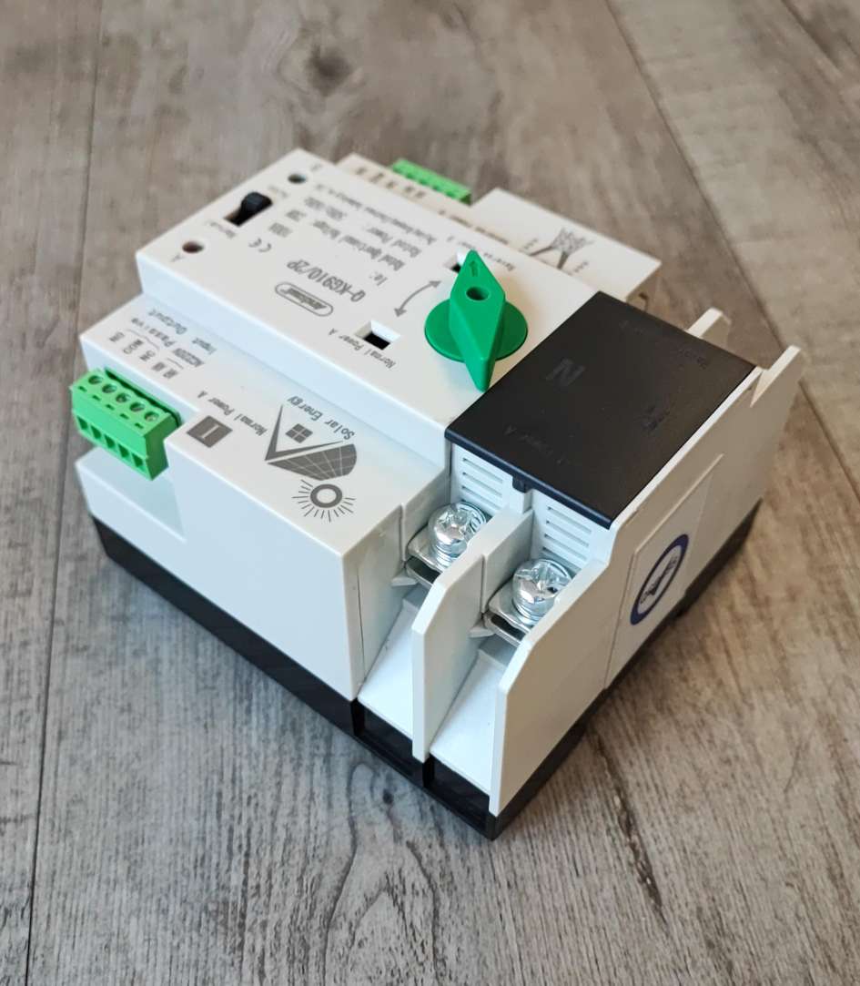 Andowl Q-KG910 Din Rail 100Amp 2 Pole AC220v Automatic Dual Power Transfer Switch - Electromann SA