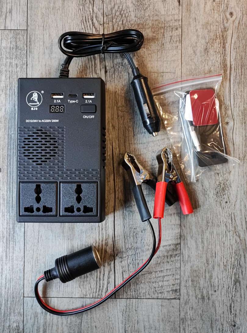 EJC 200w Car Power Inverter - Convert 12V DC to 220V AC on the Go - Electromann SA