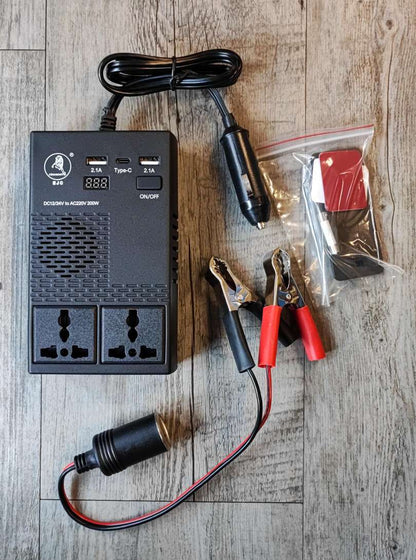 EJC 200w Car Power Inverter - Convert 12V DC to 220V AC on the Go - Electromann SA