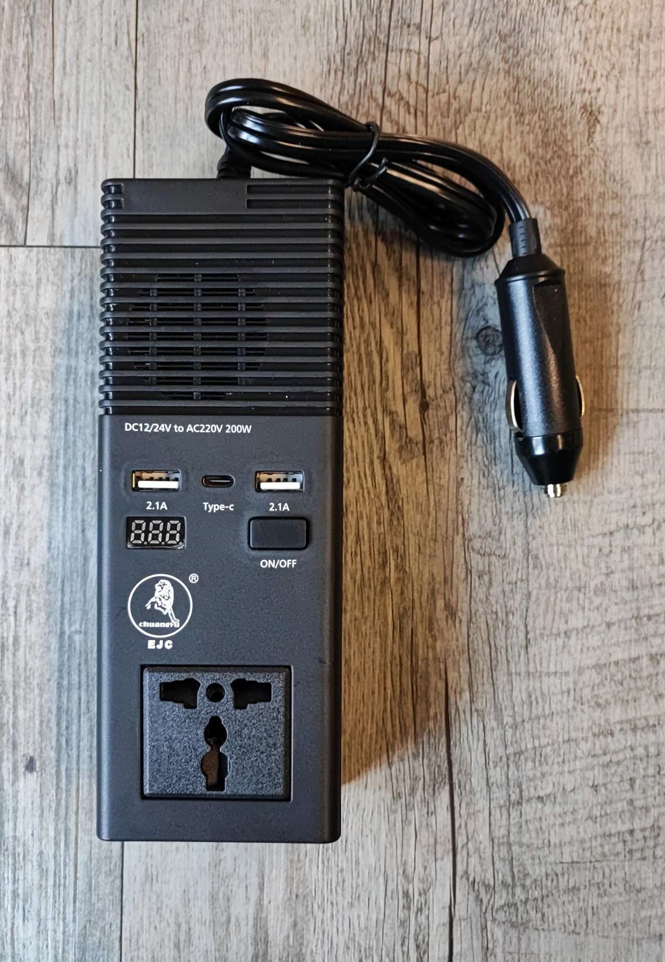 EJC 200w 12v DC to 220v AC Car Power Inverter - Convert Your Car's Power into 220v AC Power On the Go - Electromann SA