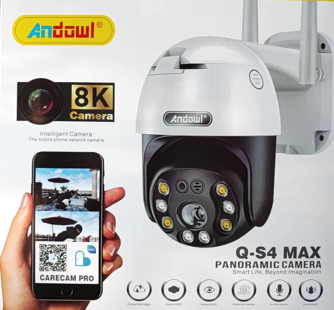 Andowl Q-S4 MAX 8K AI Wifi Constant Speed Dome IP PTZ Camera - Electromann SA