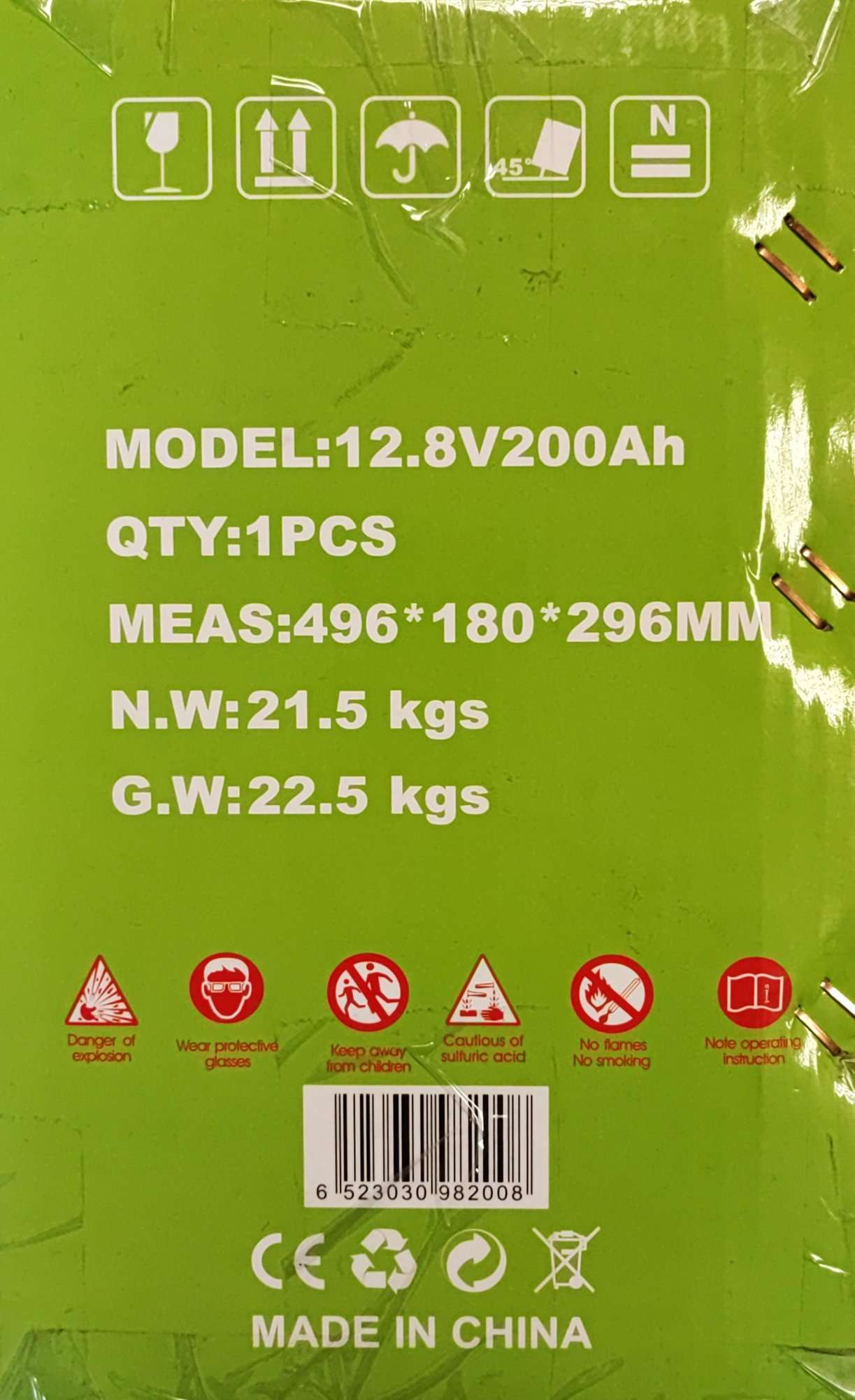 Solar EJC 200AH 12.8v 2.56kwh LiFePo4 Portable Battery - Reliable and Efficient Power Solution - Electromann SA