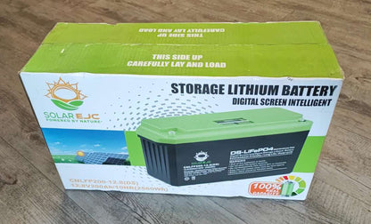 Solar EJC 200AH 12.8v 2.56kwh LiFePo4 Portable Battery - Reliable and Efficient Power Solution - Electromann SA