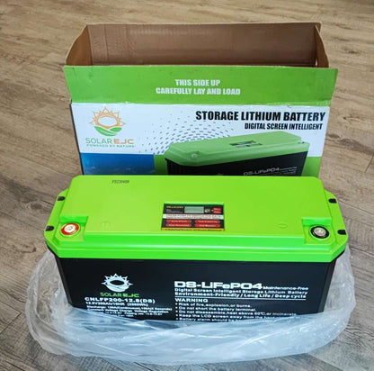 Solar EJC 200AH 12.8v 2.56kwh LiFePo4 Portable Battery - Reliable and Efficient Power Solution - Electromann SA