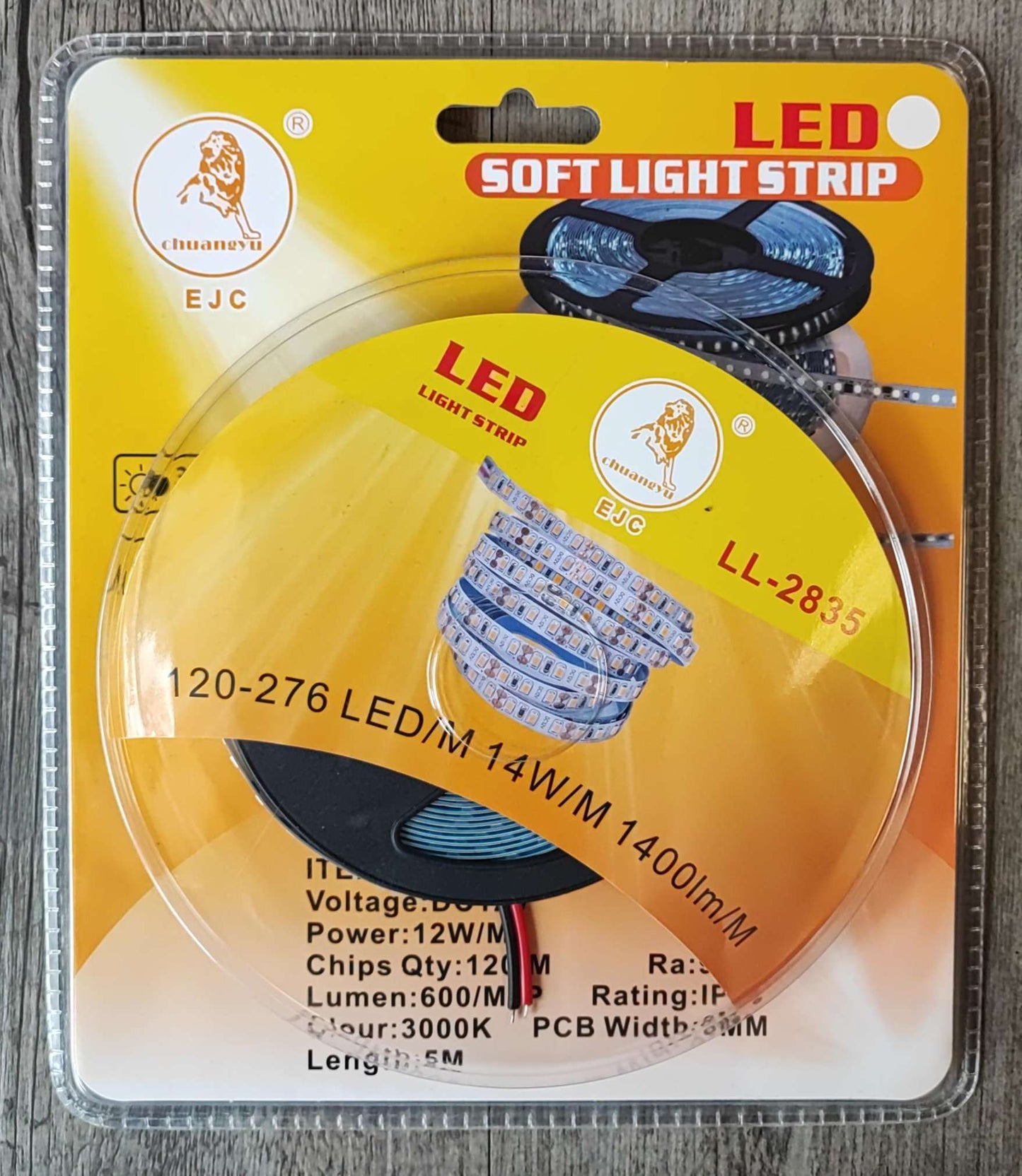 EJC 5m 600 x 2835 Led Chip Cool White Non-Weatherproof LED Light Strip Kit - Modern and Energy-efficient Lighting Solution - Electromann SA