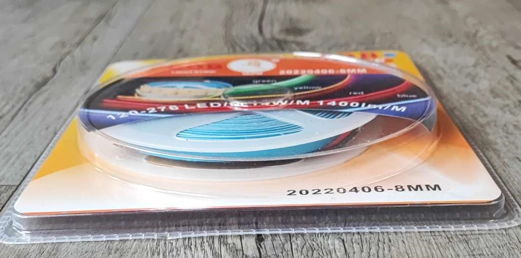 EJC 12v DC 5m 1300 COB Led Chip WHITE LED Light Strip Kit - Bright and Efficient Lighting for Any Space - Electromann SA