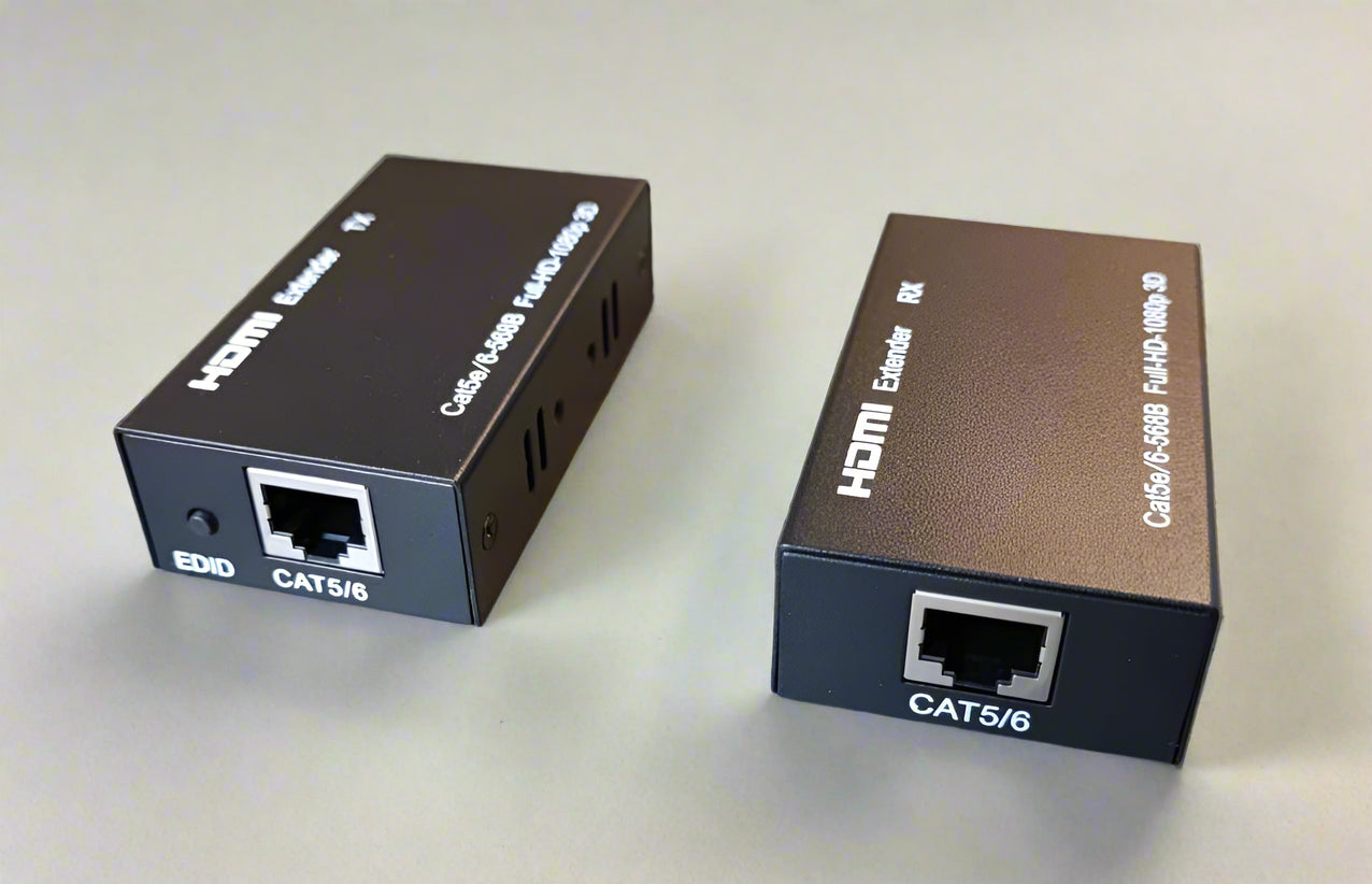 High-Quality 60m HDMI 1080P Over CAT5e/CAT6 Extender | Extend HDMI Signals up to 60 Meters - Electromann SA