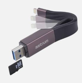 Astrum AA230 8Pin USB3.0 Sync Card Reader - Fast Data Transfer & Versatile Compatibility - Electromann SA