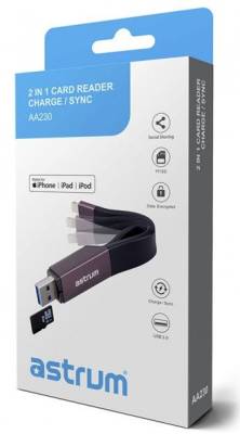 Astrum AA230 8Pin USB3.0 Sync Card Reader - Fast Data Transfer & Versatile Compatibility - Electromann SA