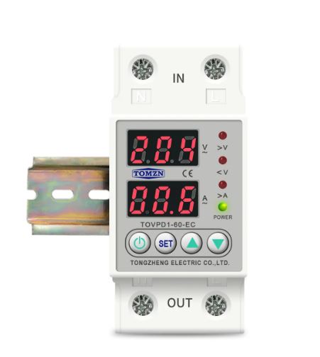 Din Rail Over Voltage Current and Under Voltage Protector Relay - Efficient Electrical System Protection - Electromann SA