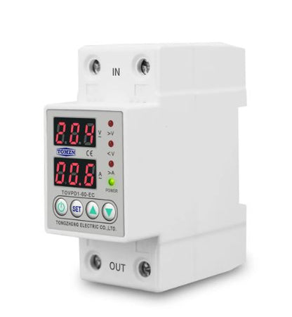Din Rail Over Voltage Current and Under Voltage Protector Relay - Efficient Electrical System Protection - Electromann SA