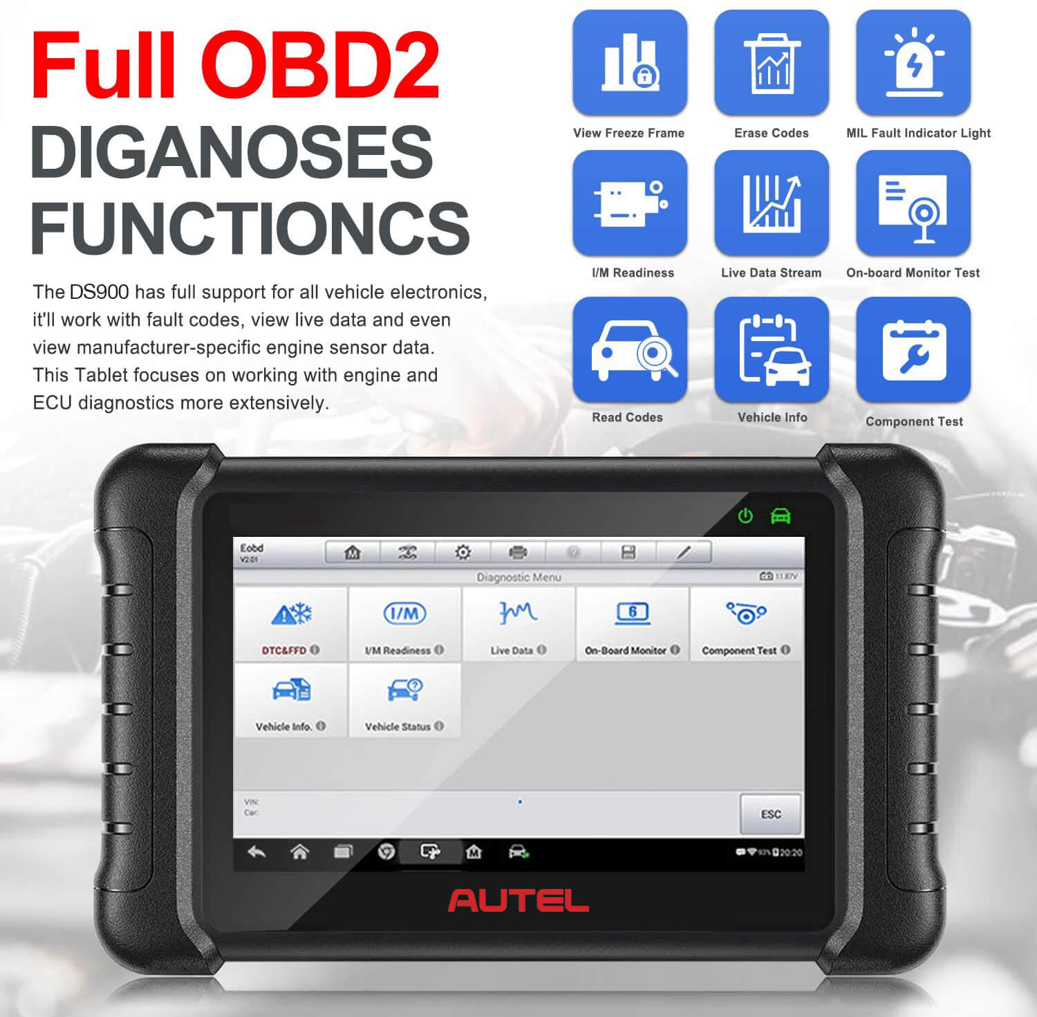 Autel MaxiDas DS900 Advanced Diagnostic Scanner - Electromann SA