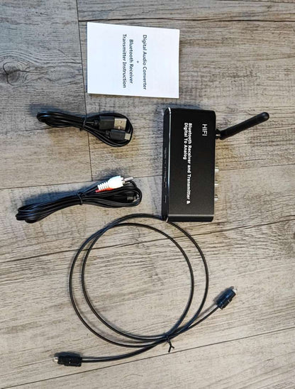 D09 Wireless Bluetooth Receiver/Transmitter and Digital to Analog Converter - Stream Music Wirelessly & Enhance Audio Quality - Electromann SA