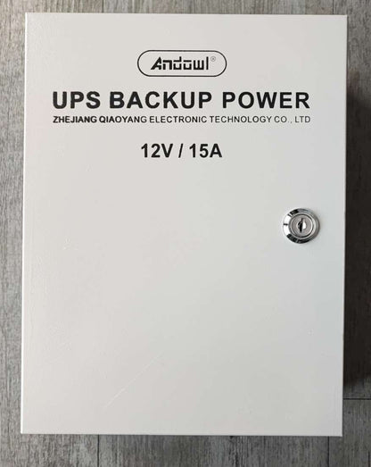 ANDOWL Q-UP1215 12v 15 Amp Power Supply UPS Backup - Uninterrupted Power for Electronics - Electromann SA