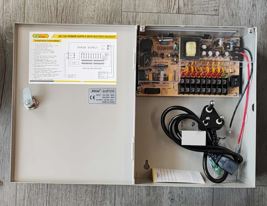ANDOWL Q-UP1215 12v 15 Amp Power Supply UPS Backup - Uninterrupted Power for Electronics - Electromann SA