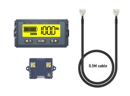 High-Quality 50Amp Lithium Battery Tester and Coulomb Meter Monitor - Accurate Voltage, Current, and Charge Measurement - Electromann SA
